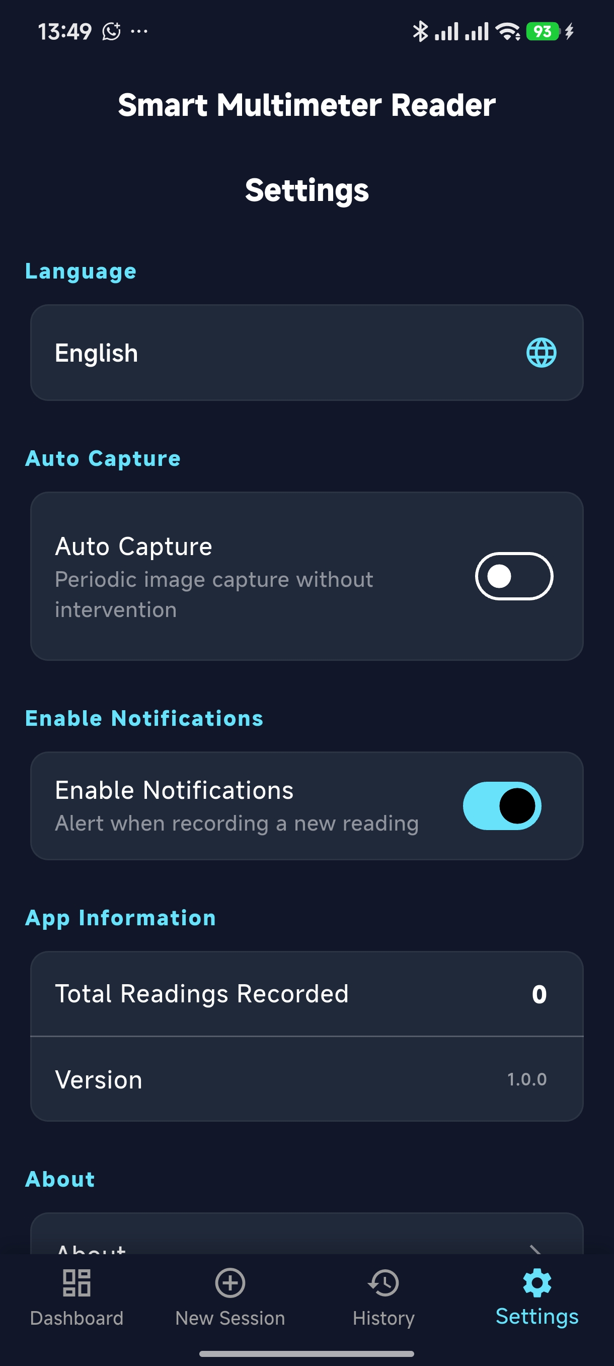 MeterLog screenshot